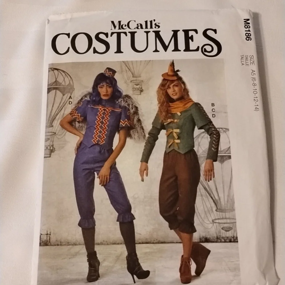 McCall's Costumes Kids Costumes, Sizes: A5, (6-8-10-12-14) (M8229 & M8186), NWT